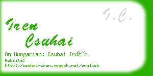 iren csuhai business card